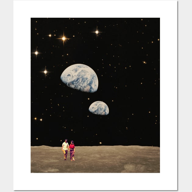 The two Earths Wall Art by CollageSoul